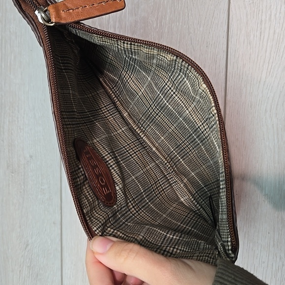 Vintage Fossil Y2K Clutch Leather Bag - Picture 7 of 9